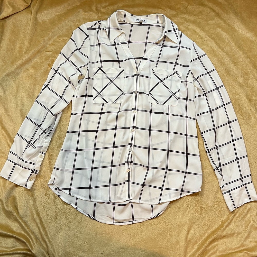 Express Portofino Button Down Blouse